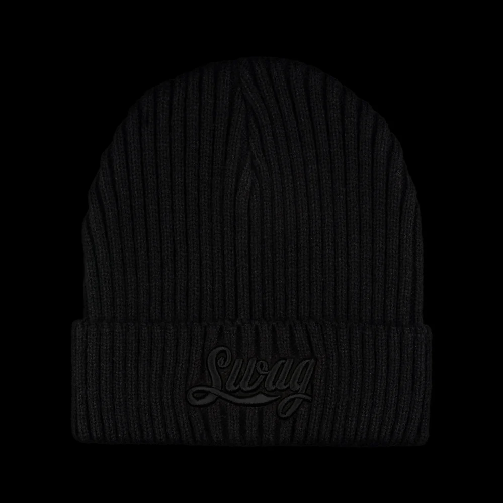 Black SWAG Cola Script Beanie