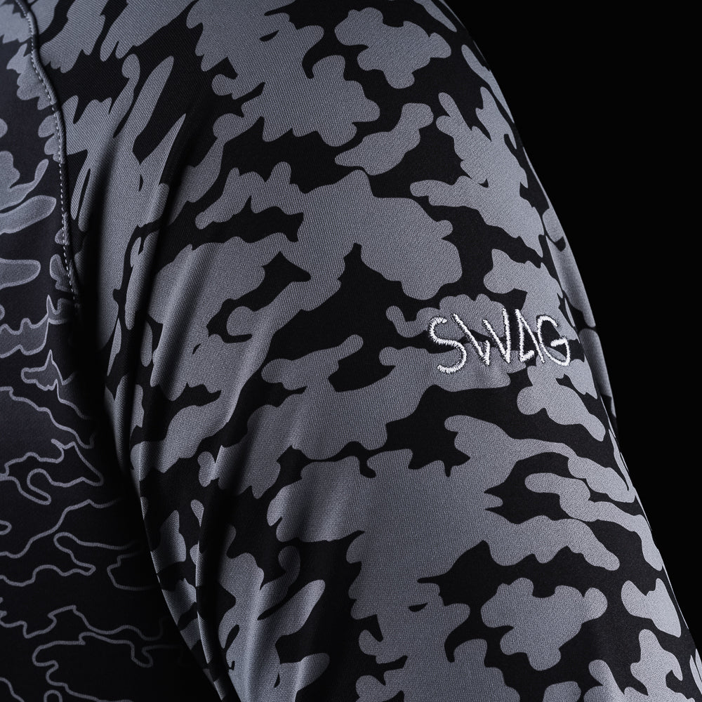 Gradient Camo Skull 1/4 Zip Pullover - Image 3