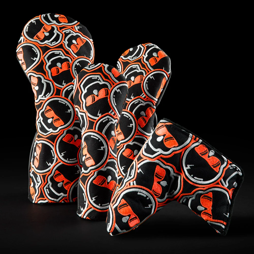 Orange Stacked Skulls Eclipse Cover Set
