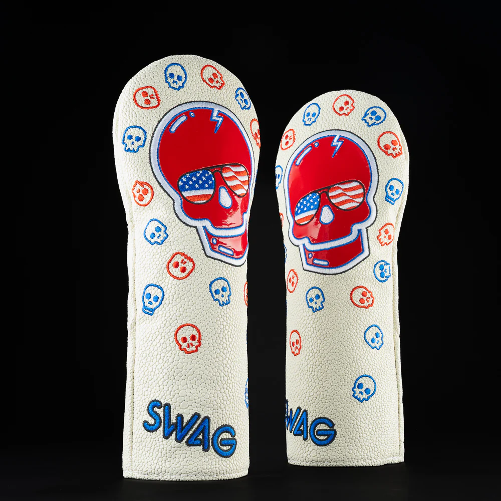 Patriotic Skull Fairway Cover