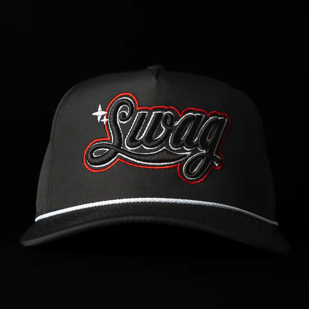 Red SWAG Cola Script Rope Snapback Hat - Image 2
