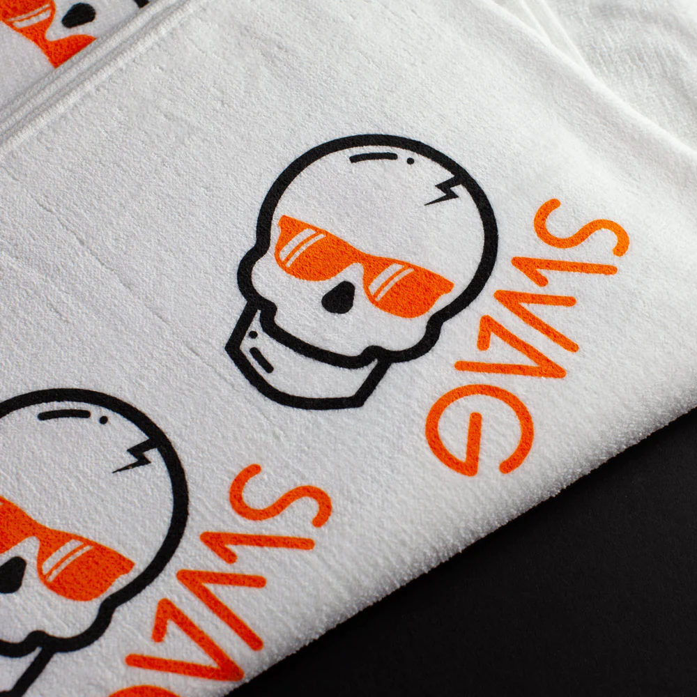 Skull Pattern Orange Towel - Image 2