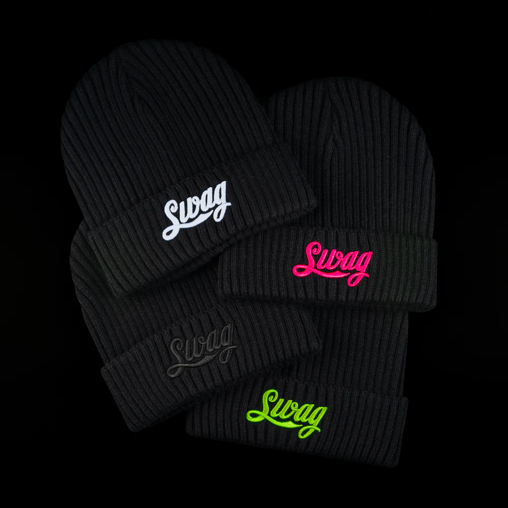 White SWAG Cola Script Beanie - Image 3